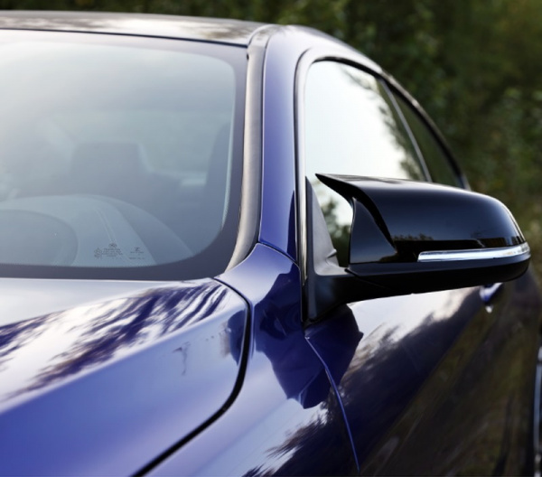 Upgrade Design Spiegelkappen / Gehäuse für BMW 1er F20/F21/ 2er F22/F23 / 3er F30/F31 / Hochglanz schwarz
